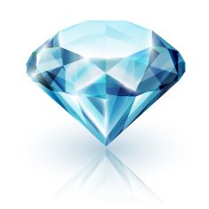 Sapphire on white background N2