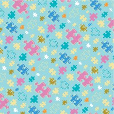 Puzzle pieces background seamless pattern included