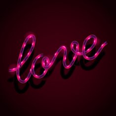 Glowing neon sign - Love