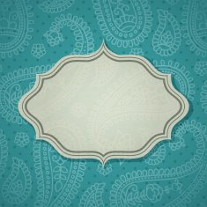 Frame in the background with paisley pattern N2