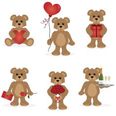 Cute Teddy Bear With Valentine Gifts Collection