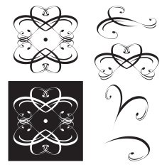 Set of Decorative Flourishes Embellishments