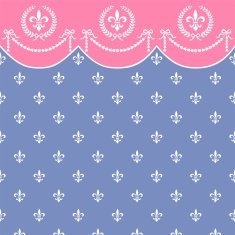 Retro vector seamless pattern with garland
