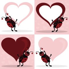Lovebug Carrying Different Hearts