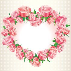 Roses heart frame N6