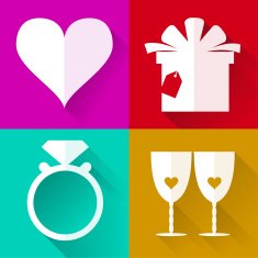 Isolated love icons