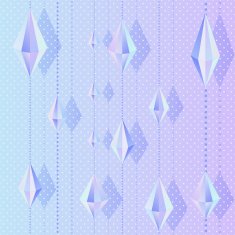 crystal blue lilac party garland