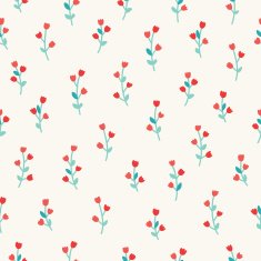 Vector seamless pattern with tulips N5