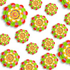 abstract flowers 3d backgrounds traced from original artwork acrylic paint N16