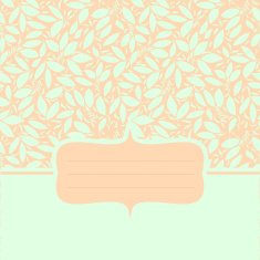 card with plant otnament pastel color N2