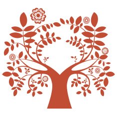 Spring blossoming tree illustration
