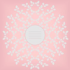Floral card with leaves N3