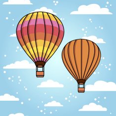 Vector background with air balloons N4