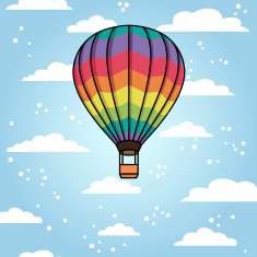 Vector background with air balloons N5