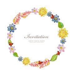 Flower Watercolor Card N15