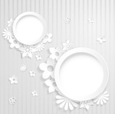 Paper flowers with two rings N2