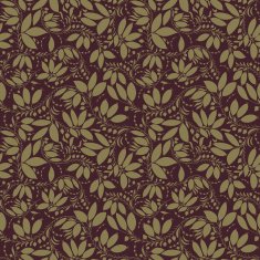 gold berry and flower silhouette N3