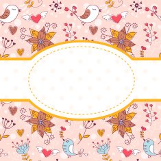 Lovely colorful invitation postcard N6