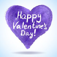 Watercolor heart isolated on background N6