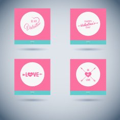 Valentine's Day vector poster N188