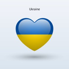 Love Ukraine symbol Heart flag icon N2