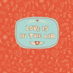 Valentine's Day seamless pattern with place for your text message