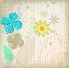 Greeting card gloral background vector N9