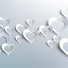 Valentines day Abstract paper hearts Love N8
