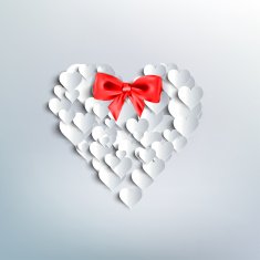 Valentines day Abstract paper hearts Love N10