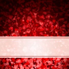 Happy Valentine's day card hearts light N7