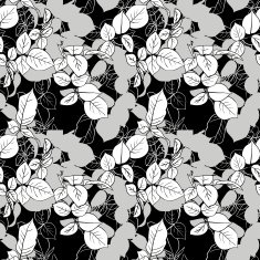 Floral seamless pattern with leaves N4