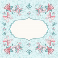 Beautiful floral holiday card