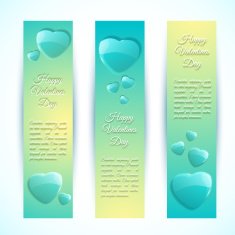 Valentine's Day Cards Banners set Design concept N24