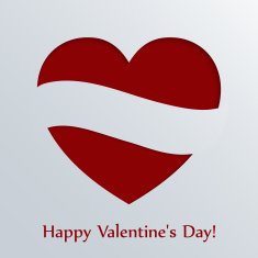 Valentines day card with heart N28