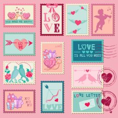 Love Stamps - for Wedding Valentine's Day