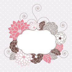 Floral card template N24