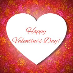 Valentine's card with floral ornament N2