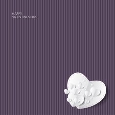 Valentine's card with text and heart shape Vector ilustration N72