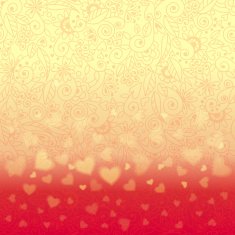 Romantic background with floral ornament and hearts N4