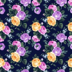 Seamless pattern with vintage roses N15