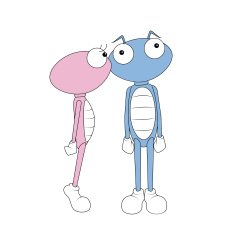 kissing cartoon martians N4