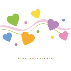 hearts greeting card N11