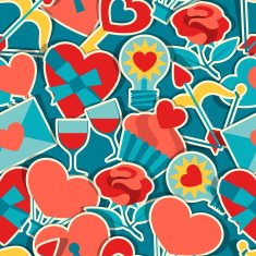Valentine's and Wedding seamless pattern N3