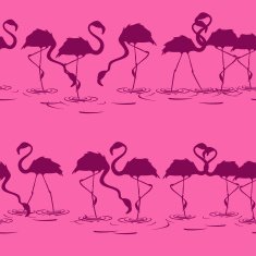 Seamless pattern of flamingos N3