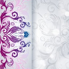 Abstract vector background with floral pattern N5
