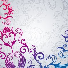 Abstract vector floral background with east flowers N6