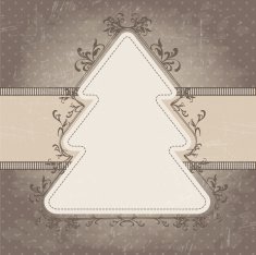 Vintage Christmas Tree Label
