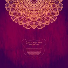 Vintage invitation card with lace ornament N57