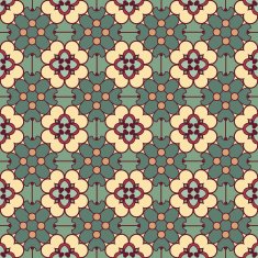vintage flowers vector pattern N4