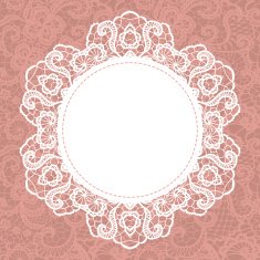 Elegant doily on lace gentle background N28